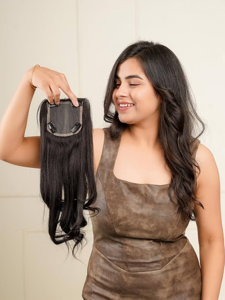 Srhairfeelers Silk top wefted Short Hair Topper Hover